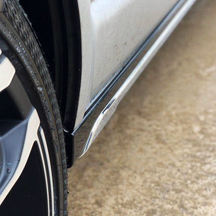 For VW T6 SWB Side Skirts Deep Black Plastic Painted and Ready to Fit (B-Grade)