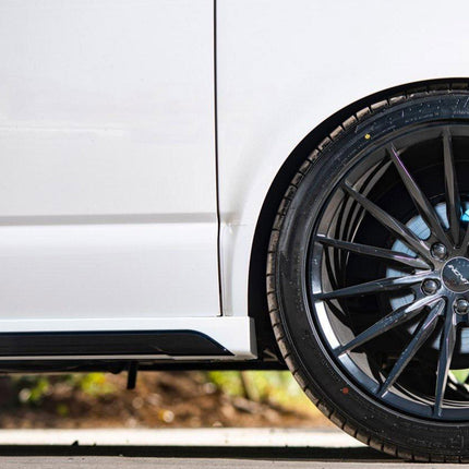 For VW T6.1 Transporter LWB Side Skirts Candy White Plastic Painted and Ready to Fit