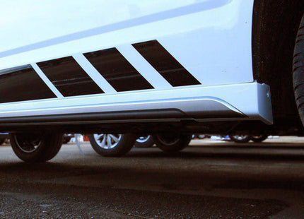 For VW T6 Transporter SWB Side Skirts Candy White Plastic Painted and Ready to Fit