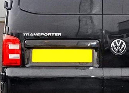 For VW T5/T5.1 Transporter Barn Door Number Plate Unit – Deep Black Painted Trim, Ready to Fit – Van-X