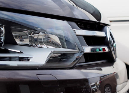 For VW T5.1 Transporter Twin-Line Front Grille Trim (4 Piece) | Stainless Steel Styling | Van-X