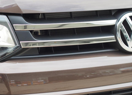 For VW T5.1 Transporter Twin-Line Front Grille Trim (4 Piece) | Stainless Steel Styling | Van-X