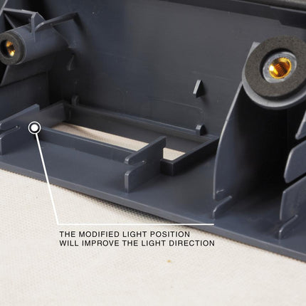 For VW T5, T5.1 Barn Door Rear Number Plate Unit - Deep Black Painted and Ready to Fit
