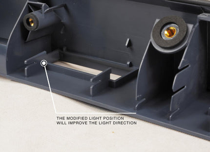 For VW T5/T5.1 Transporter Barn Door Number Plate Unit – Primer Trim, Ready to Paint & Fit – Van-X
