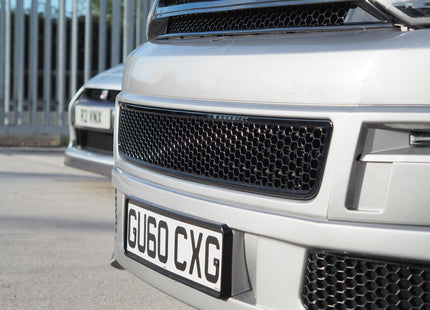 For VW T5.1 Transporter Van Front Styling Gloss Black Package (3pcs) Painted and Ready to Fit