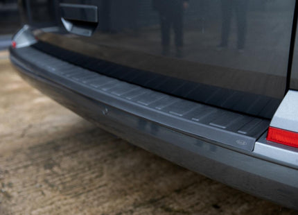 For VW T6 Transporter Multivan Rear Tailgate Bumper Protector – Black Plastic | Van-X