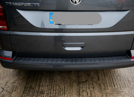 For VW T6 Transporter Multivan Rear Tailgate Bumper Protector – Black Plastic | Van-X