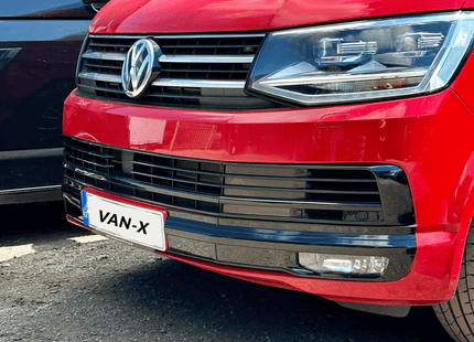 For VW T6 Highline Front Bumper XL Grille | Gloss Black ABS Upgrade | Van-X