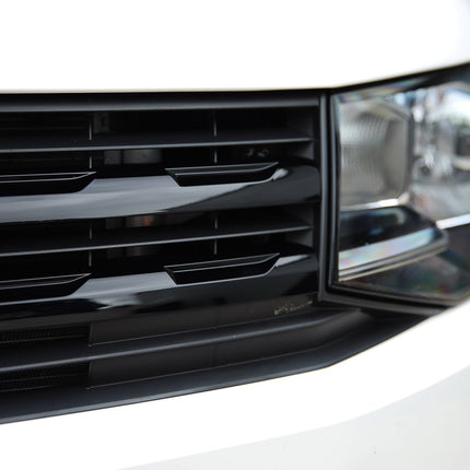 For VW Transporter T6 R-Line Front Grille Trims - Gloss Black Painted and Ready to Fit
