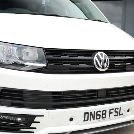 For VW Transporter T6 R-Line Front Grille Trims - Gloss Black Painted and Ready to Fit