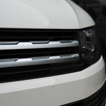 For VW Transporter T6 R-Line Front Grille Trims - Matte Chrome Painted and Ready to Fit