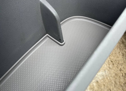 For VW T5/T5.1 Door Pocket Inserts Light Grey | Rubber Door Liners Driver & Double Passenger – Van-X