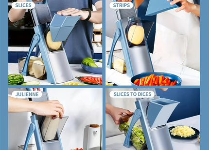 Vegetable Slicer Adjustable Veg Chopper with 4 Cutting Modes Kitchen Tool Dicer
