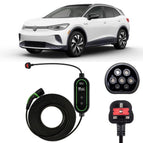 Type 2 to 3 Pin Charging Cable / 10M / 6amp – 12amp Adjustable (2.3kW)