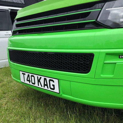 For VW T5.1 Transporter Van Front Styling Gloss-Black Package (2pcs) Painted and Ready to Fit