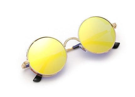 Retro Carved Round Sunglasses