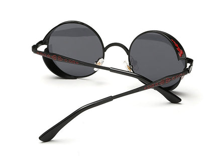 Retro Carved Round Sunglasses