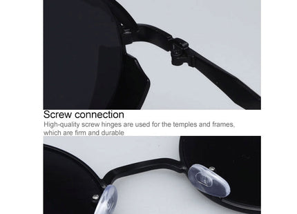 Retro Carved Round Sunglasses