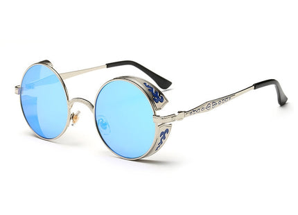 Retro Carved Round Sunglasses