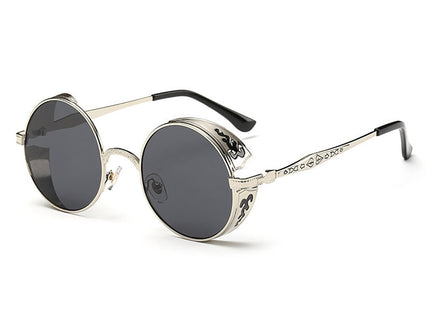 Retro Carved Round Sunglasses