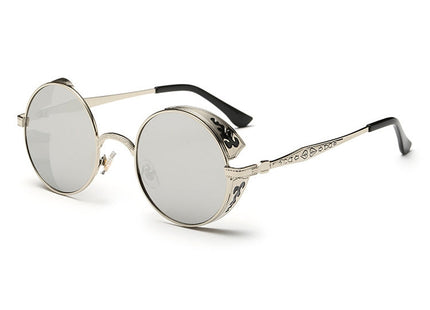 Retro Carved Round Sunglasses