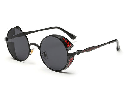 Retro Carved Round Sunglasses