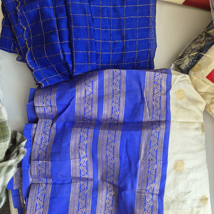 Onam Neelambari Kerala Half Saree Set
