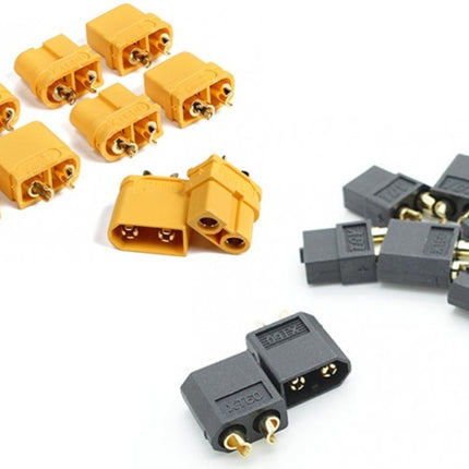 XT60 Connectors Yellow/Black (Pack of 10)