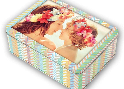Metal 6x4inch Photo Storage Box with changeable 6x4 Inch Photo Lid – Photo Box / Keepsake Gift Box