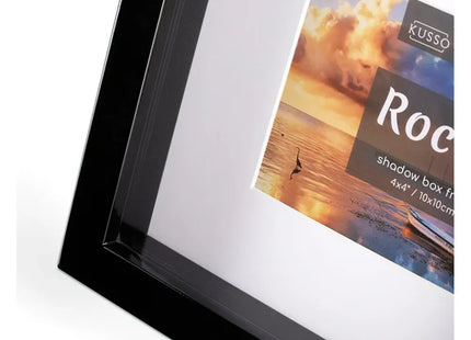 Kenro Rocco Shadow Box 4x4 Photo Frame - Black