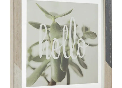 Kenro Terrino 8x8 Floating Photo Frame - White/Natural/Grey