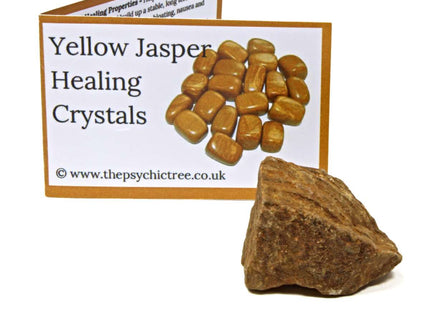 Yellow Jasper Rough Crystal & Guide Pack