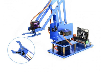 Waveshare 4-DOF Metal Robot Arm Kit for micro:bit, Support Bluetooth, US Plug