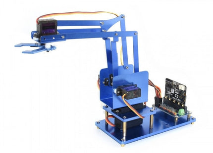 Waveshare 4-DOF Metal Robot Arm Kit for micro:bit, Support Bluetooth, US Plug