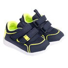 HelloBaby Touch-Fastening Faux Leather Baby Trainers - Navy Blue / 22