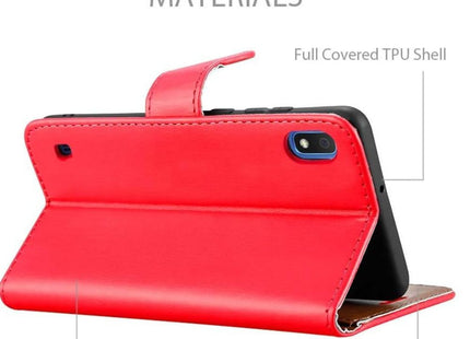 Samsung Galaxy A10 Book Flip Case Leather Wallet