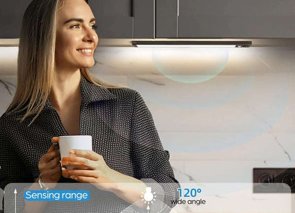 Wireless Motion Sensor Under Cabinet Closet Kitchen Counter LED Night Light 2 Pk