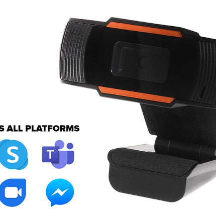 PRAKTICA HD USB-A Webcam with Built-in Noise Reduction Microphone
