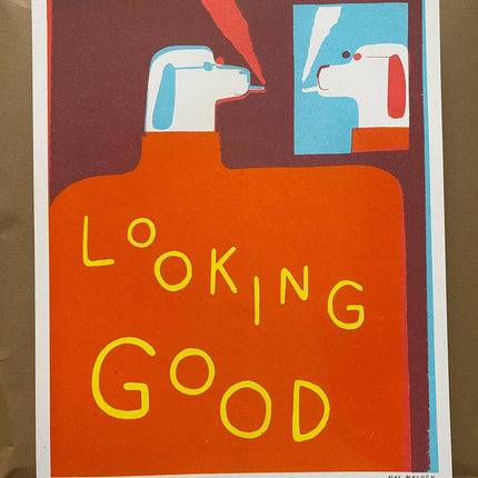 Looking Good Dog risograph print (A3)
