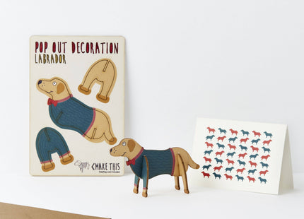 Pop Out Labrador Greeting Card