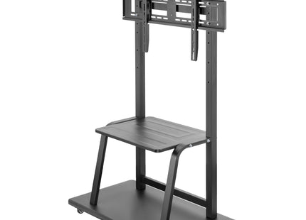 ProperAV Mobile TV Trolley Stand on Wheels for 37" - 100" Screens (150kg Capacity / VESA Max. 800x600)