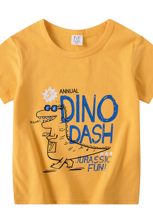 Children's Short Sleeve Boys And Girls T-shirt Cartoon Half Sleeve Top