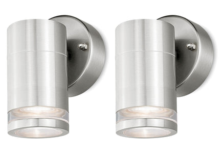 4lite Marinus GU10 Single Direction Outdoor Wall Light without PIR - Stainless Steel