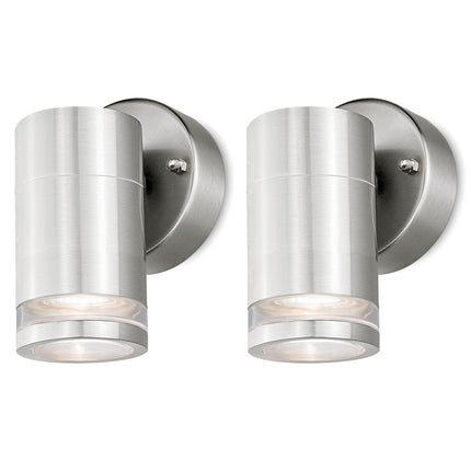 4lite Marinus GU10 Single Direction Outdoor Wall Light without PIR - Stainless Steel