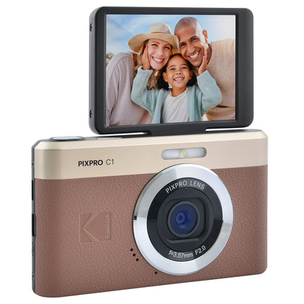 Kodak PIXPRO C1 13MP 4x Digital Zoom Compact Camera - Brown