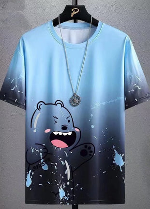 Gradient Half-length Sleeve Versatile Casual T-shirt