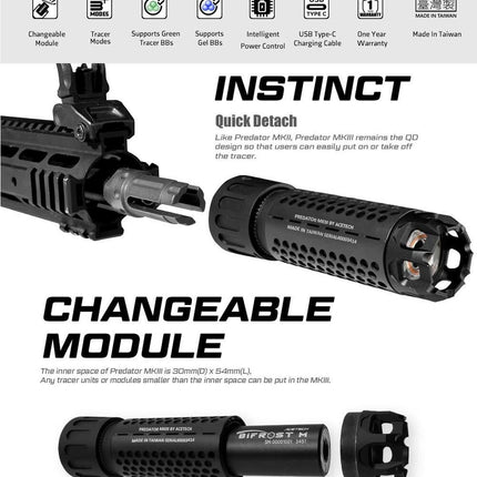 Acetech Predator MKIII With Bifrost Tracer (Black)
