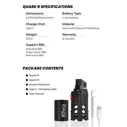 Acetech Quark-R Tracer Unit For M870 Shotgun