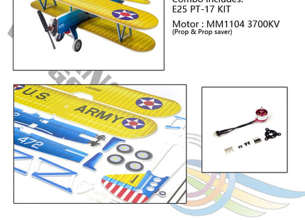 Dancing Wings E25 450mm PT-17 R/C Aircraft Kit