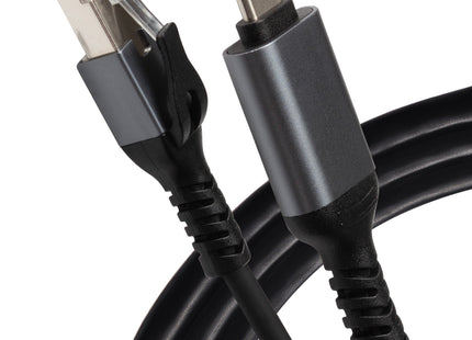 Maplin USB-C to RJ45 Ethernet Cable - Black